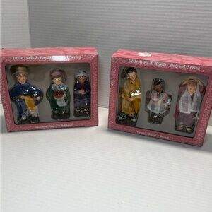 Little Girls & Boyds Pageant Series Nativity Set Lot Of 2 Box